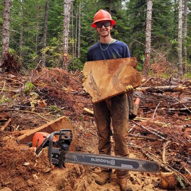 Will holding a fire scar sample